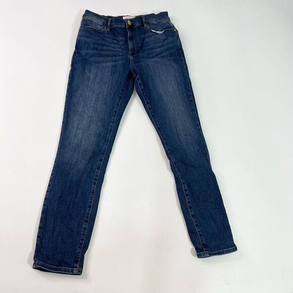 Frame Le High Rise Skinny Jeans Womens 27 Blue Medium Wash Ankle Length - Picture 1 of 10
